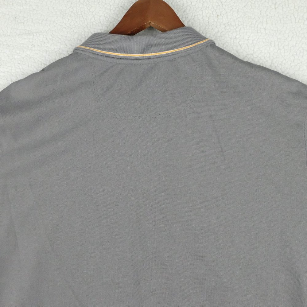 Tommy Bahama Polo Mens XXL 2XL Gray Shirt Pima Cotton Knit Ringer Short Sleeve - Picture 7 of 11